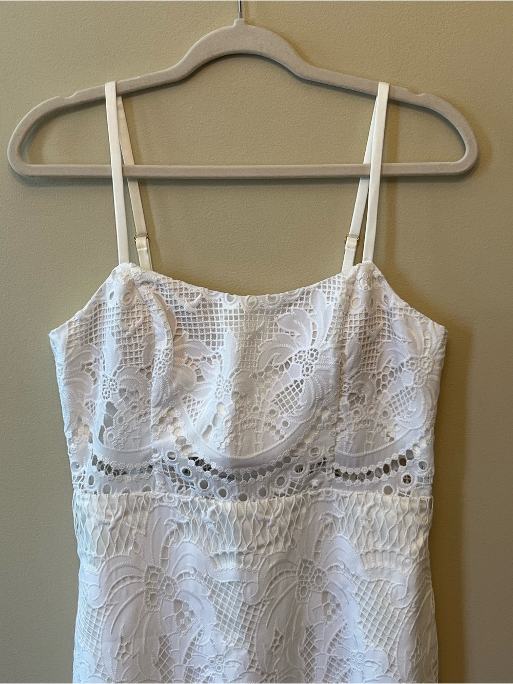 NWT $258 Lilly Pulitzer Risette Lace Dress Resort White Women's Size 4 - Picture 2 of 8